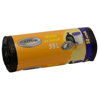 Worki na śmieci  35L 50szt czarne